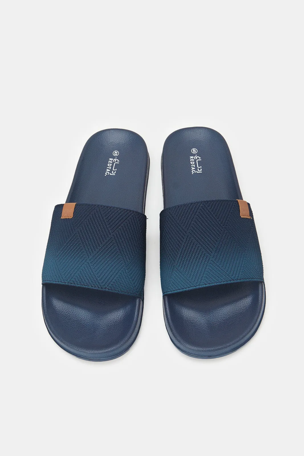 Men Navy Slide With Padded Upper