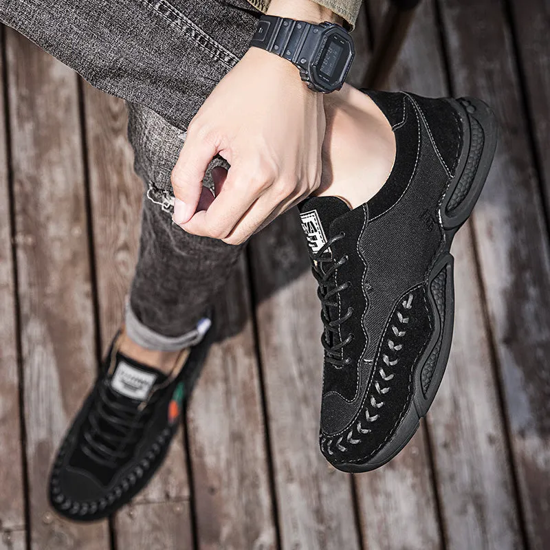 Men's Casual Shoes Fashion Breathable Walking Sports Handmade Boots Manual lace-up Comfortable Trainers
 | 7219