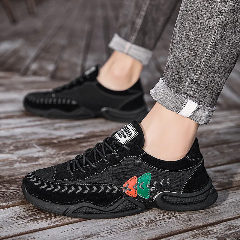 Men's Casual Shoes Fashion Breathable Walking Sports Handmade Boots Manual lace-up Comfortable Trainers
 | 7219