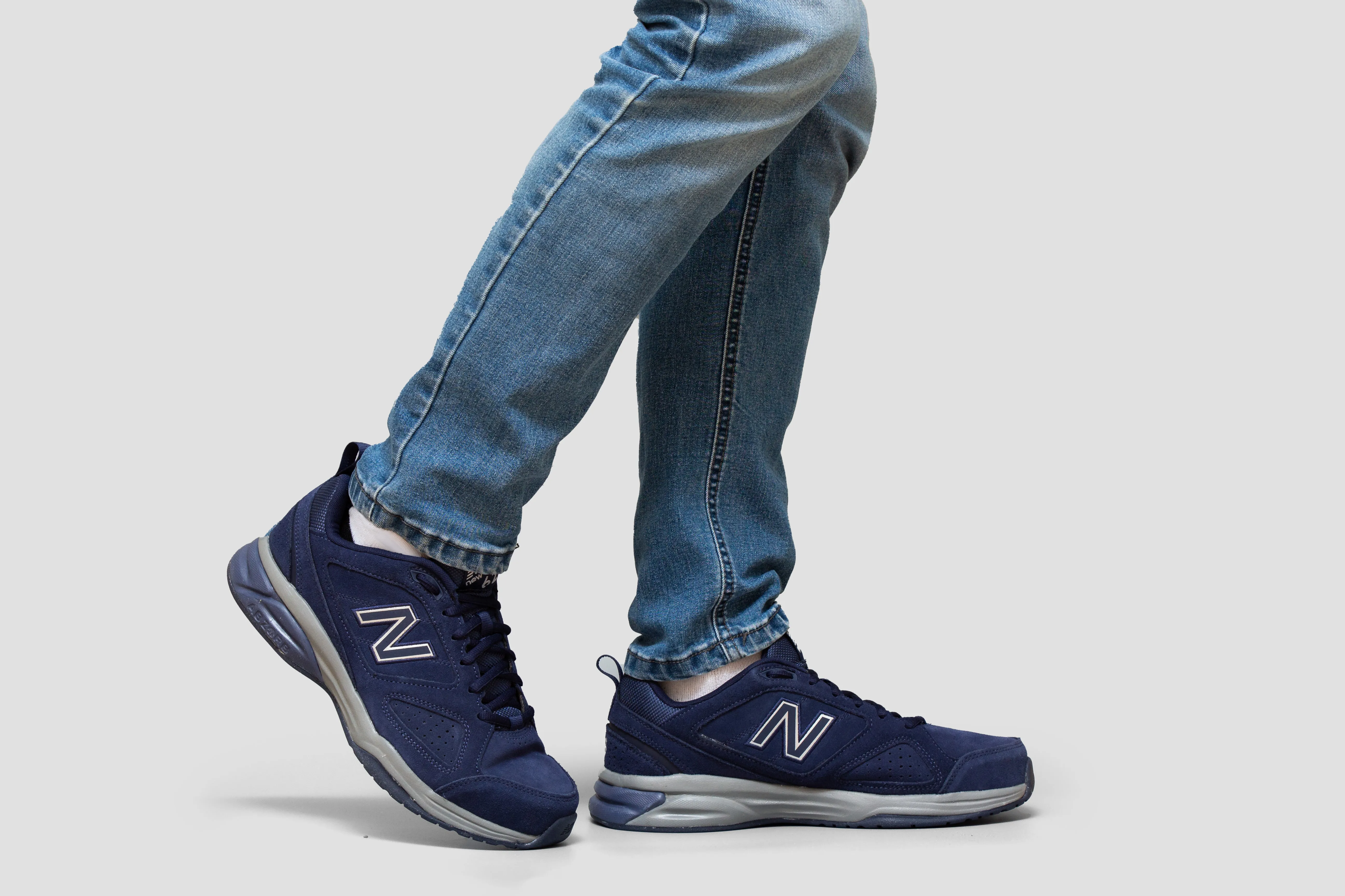 Mens New Balance Wide Fit MX624NV4 Navy Trainers - By Wide Fit Shoes ABZORB