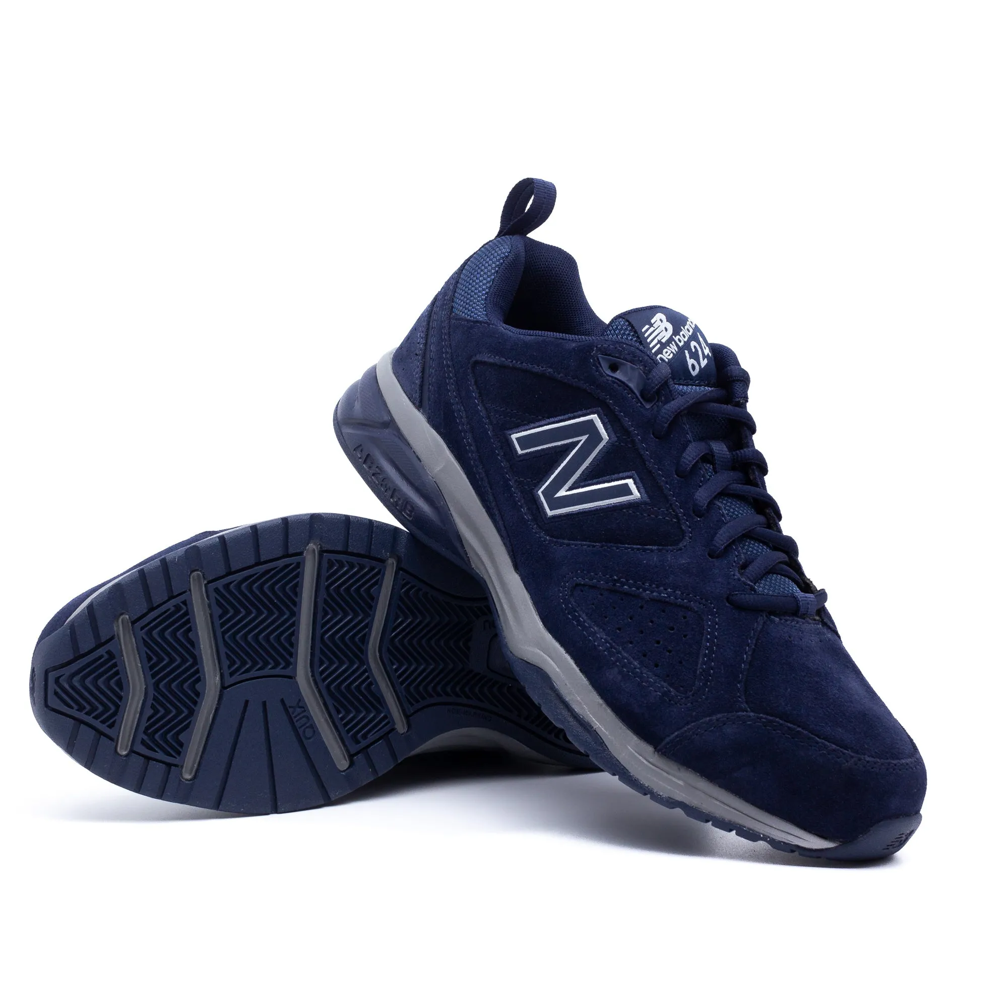 Mens New Balance Wide Fit MX624NV4 Navy Trainers - By Wide Fit Shoes ABZORB