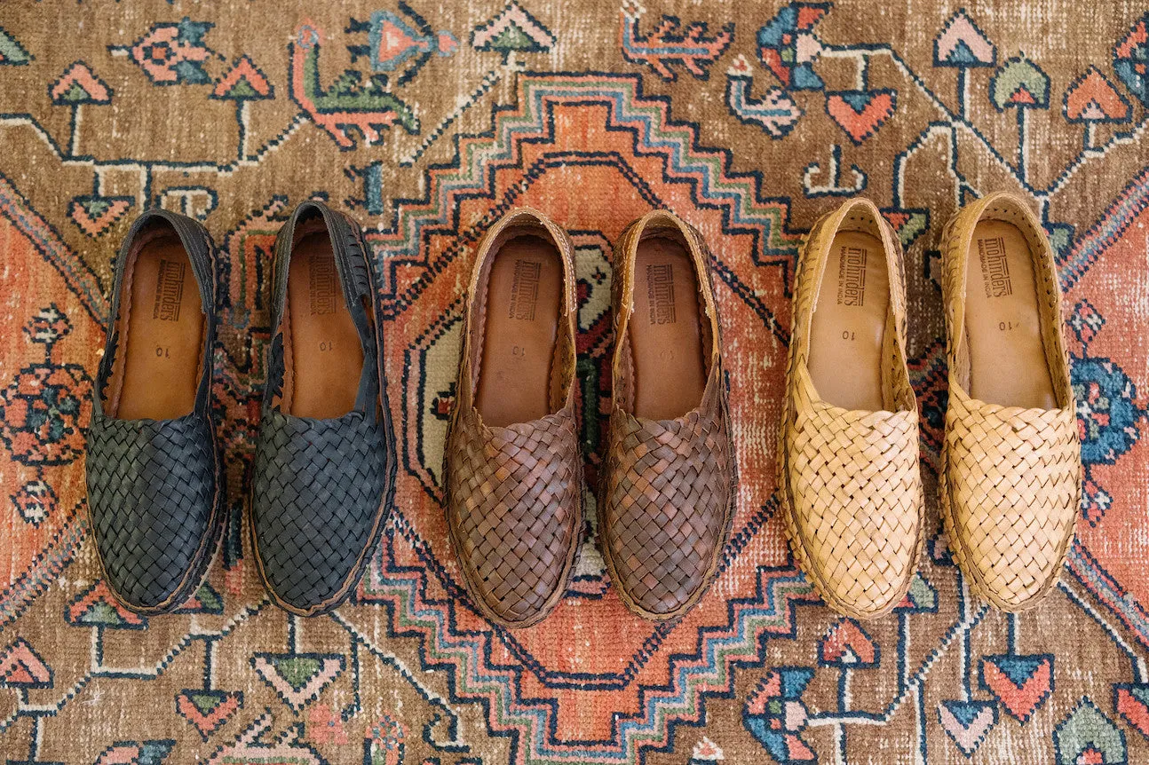 Men's Woven Shoe in Honey   No Stripes by Mohinders