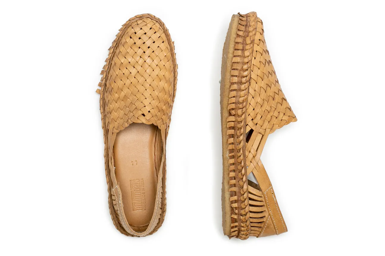 Men's Woven Shoe in Honey   No Stripes by Mohinders