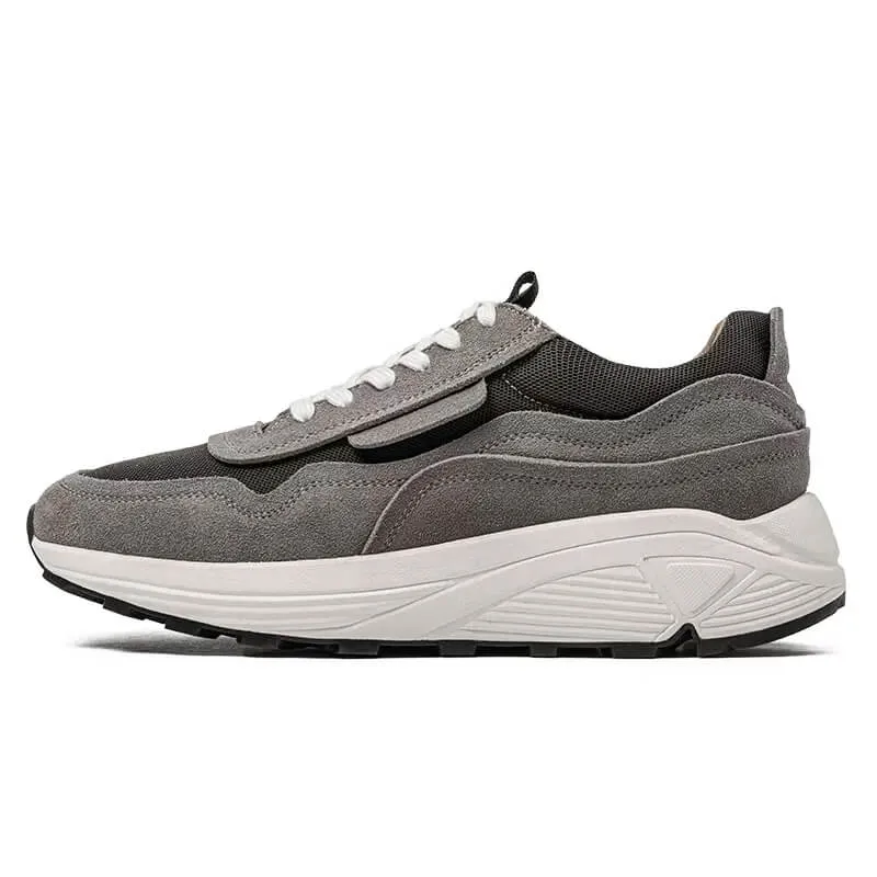 Mesh-Suede Chunky Sneakers for Jogging 'Airy'