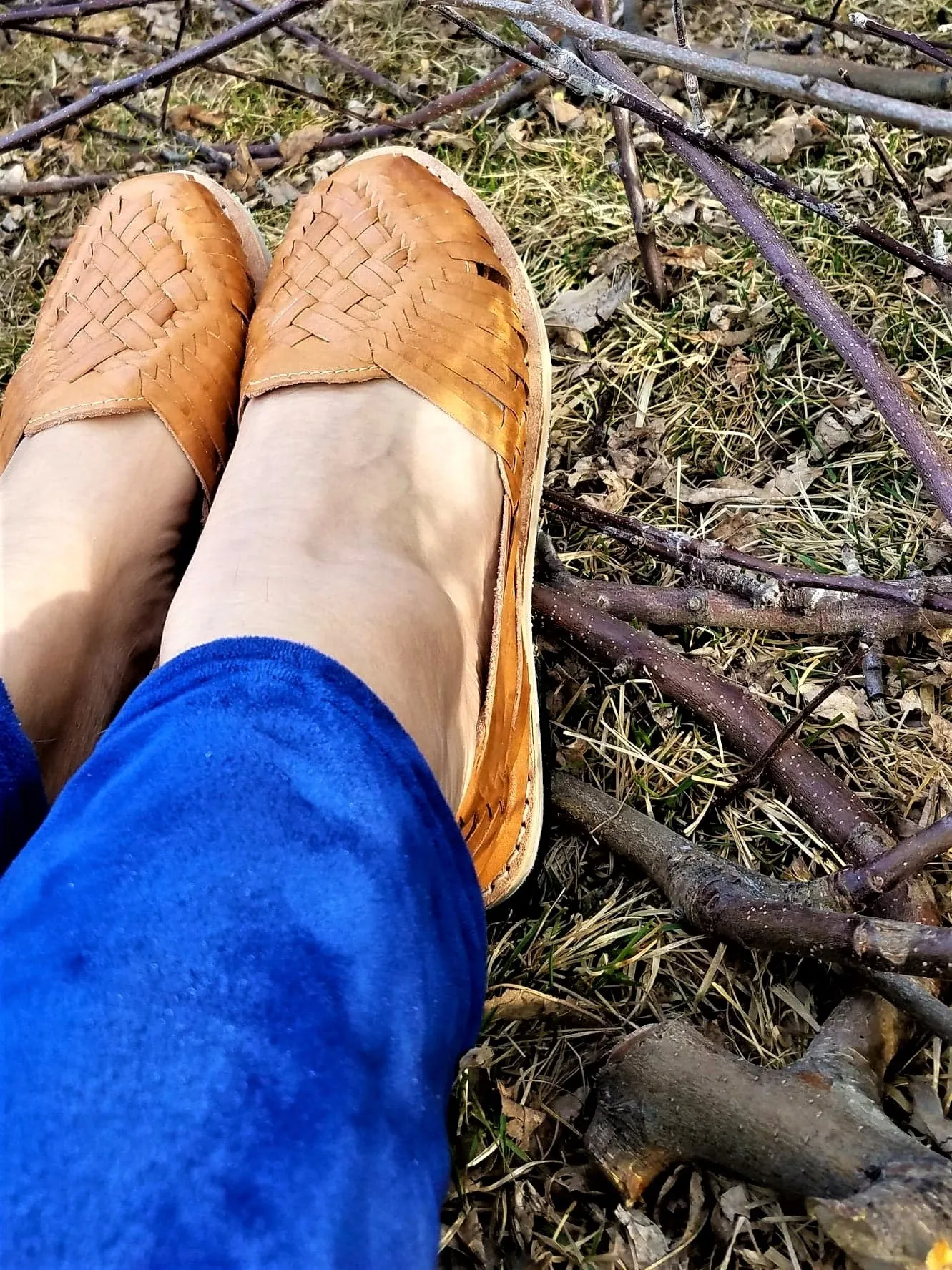 Mexican Handwoven Women's Flats Shoes-Huaraches