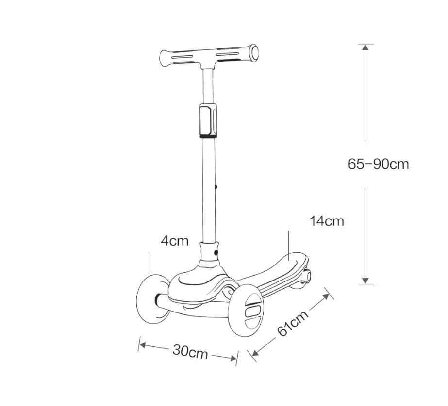 Minimalist 3-18Yrs Foldable Pink Scooter