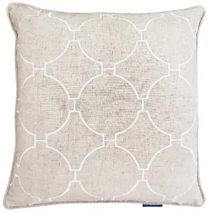 Mirage Haven Link Linen and White 50x50cm Cushion Cover