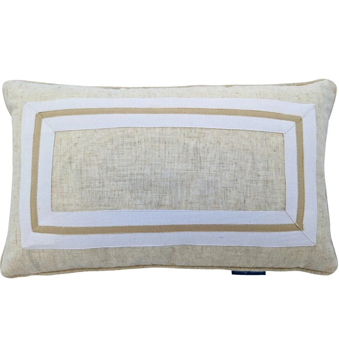 Mirage Haven Willow Border Linen 30x50cm Cushion Cover