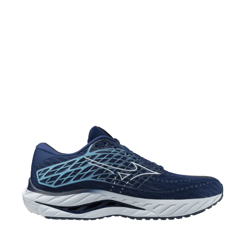 Mizuno Men's Wave Inspire 20 Running Shoes in Estate Blue/ White/ River Blue AW24