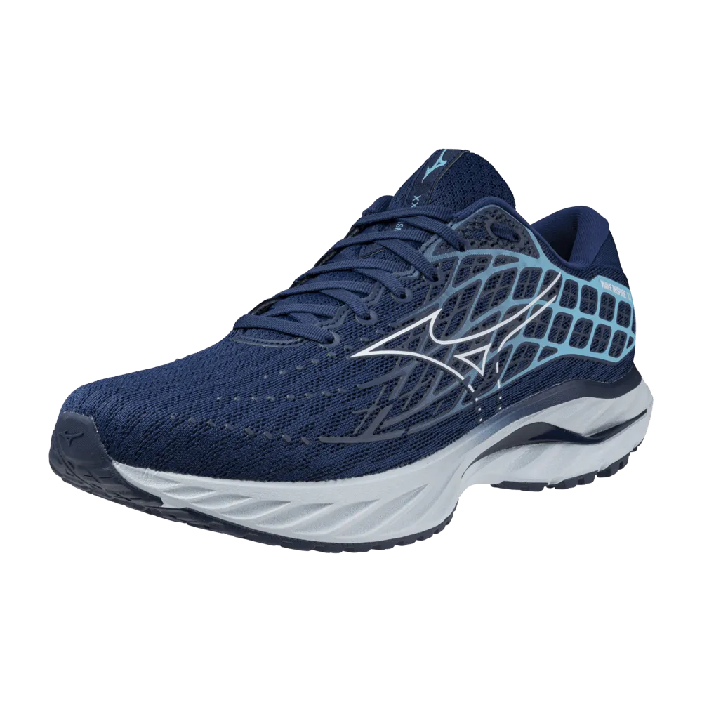 Mizuno Men's Wave Inspire 20 Running Shoes in Estate Blue/ White/ River Blue AW24