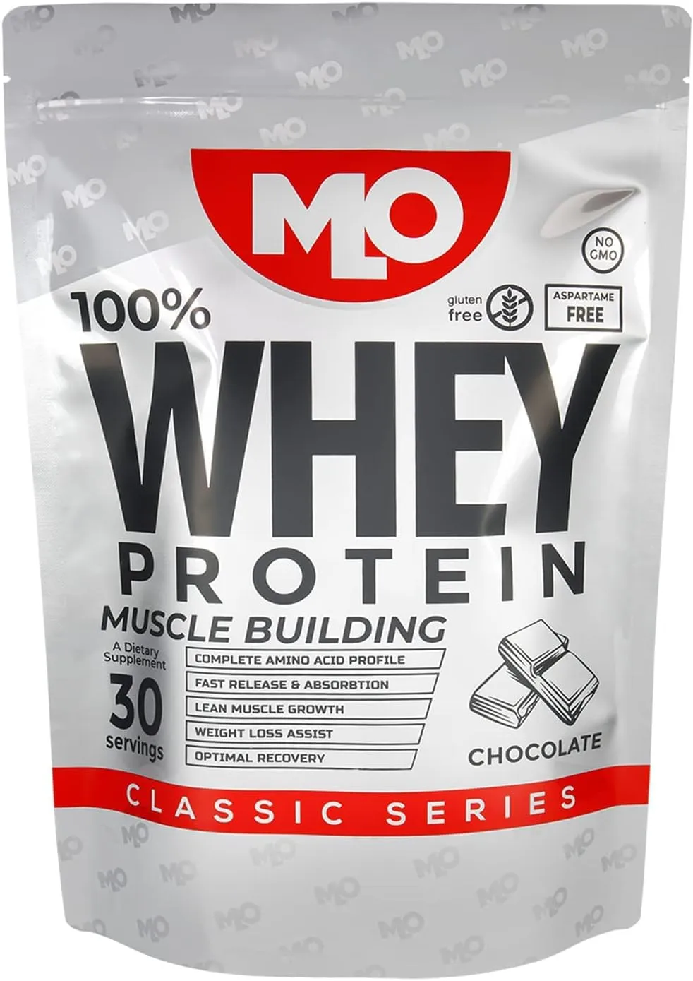 MLO Classic 100% Whey Protein Concentrate (907g, 30 Servings) Chocolate | Superior Formulation Made In Europe | Rapid Absorption | Enhanced Muscle Growth & Recovery