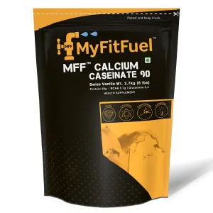 MyFitFuel Calcium Caseinate 90, Slow Release Casein Protein | 2.7 Kg, 84 Servings (Swiss Vanilla)