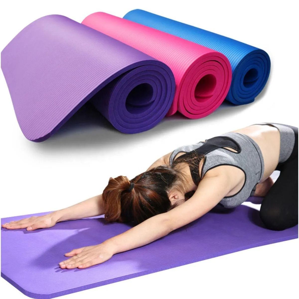 NBR Yoga Mat (Assorted Color)