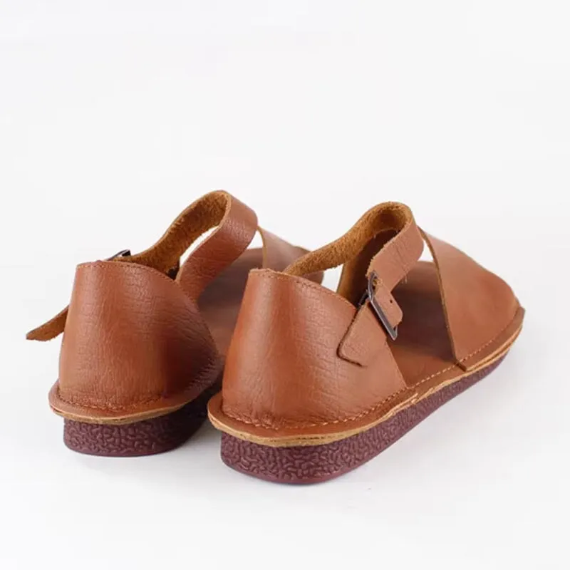 New Mexican-Handmade Leather Sandals For Women Brown/Coffee