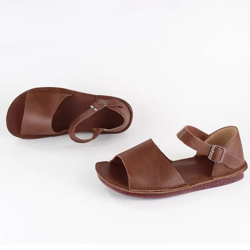 New Mexican-Handmade Leather Sandals For Women Brown/Coffee