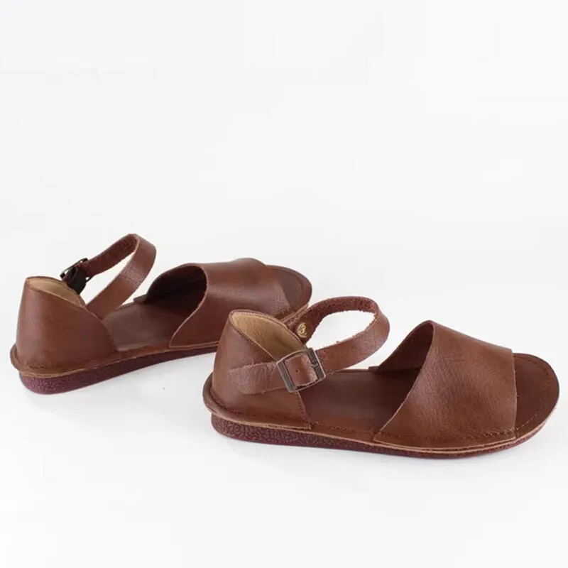 New Mexican-Handmade Leather Sandals For Women Brown/Coffee