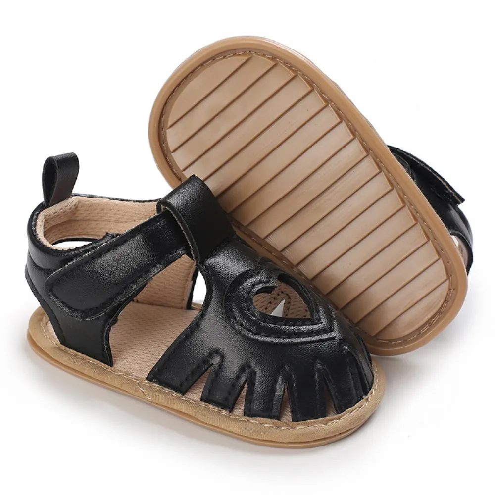 Newborn Baby Girls Summer 0-1 Year Old Heart Hollow Breathable Sandals Girls Shoes Wholesale