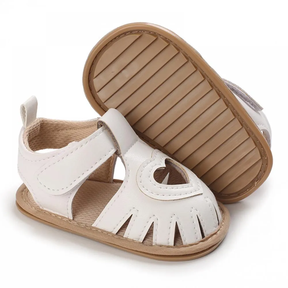 Newborn Baby Girls Summer 0-1 Year Old Heart Hollow Breathable Sandals Girls Shoes Wholesale