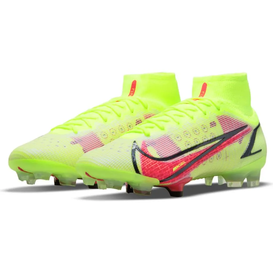 Nike Mercurial Superfly 8 Elite FG-	VOLT/BRIGHT CRIMSON-BLACK