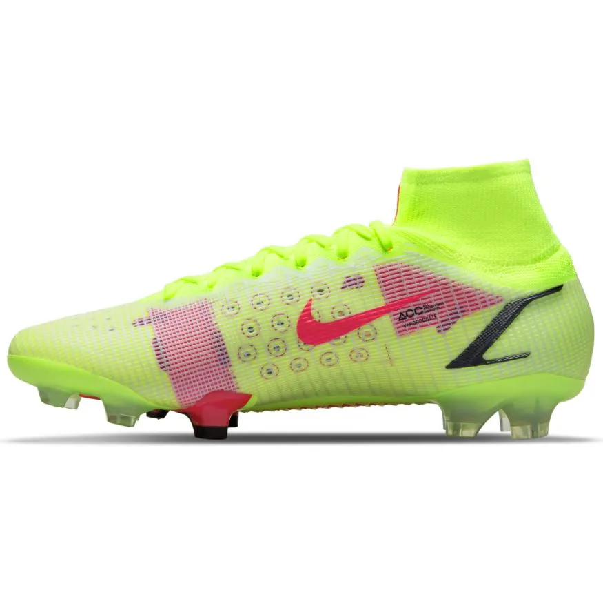 Nike Mercurial Superfly 8 Elite FG-	VOLT/BRIGHT CRIMSON-BLACK