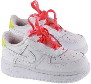 Nike Shoes Infant Air Force 1 Toggle White White Bright Crimson High Voltage