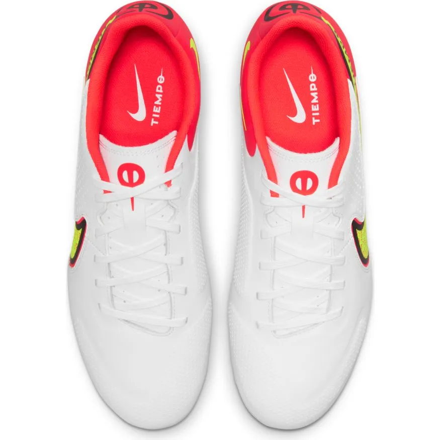 Nike Tiempo Legend 9 Academy MG-WHITE/VOLT-BRIGHT CRIMSON