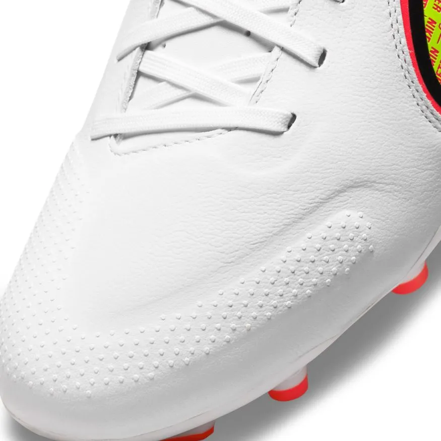 Nike Tiempo Legend 9 Academy MG-WHITE/VOLT-BRIGHT CRIMSON