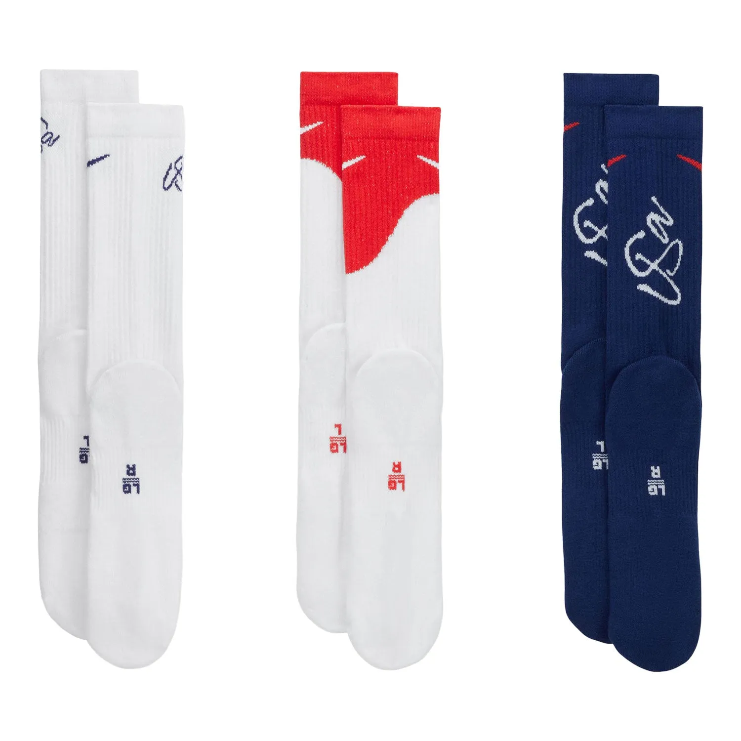 Nike USA Everyday Script 3 Pack Socks