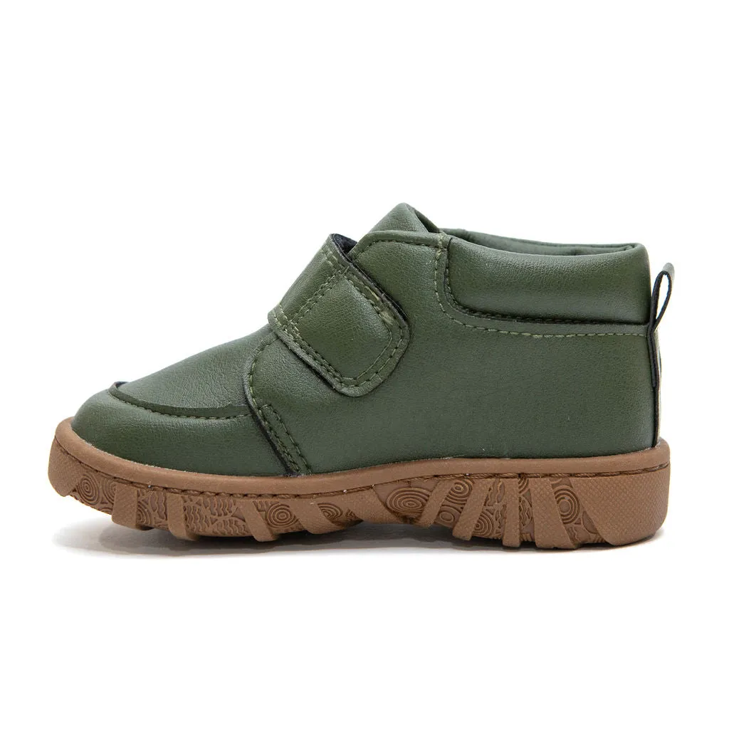 OLLIE green baby and toddler boots