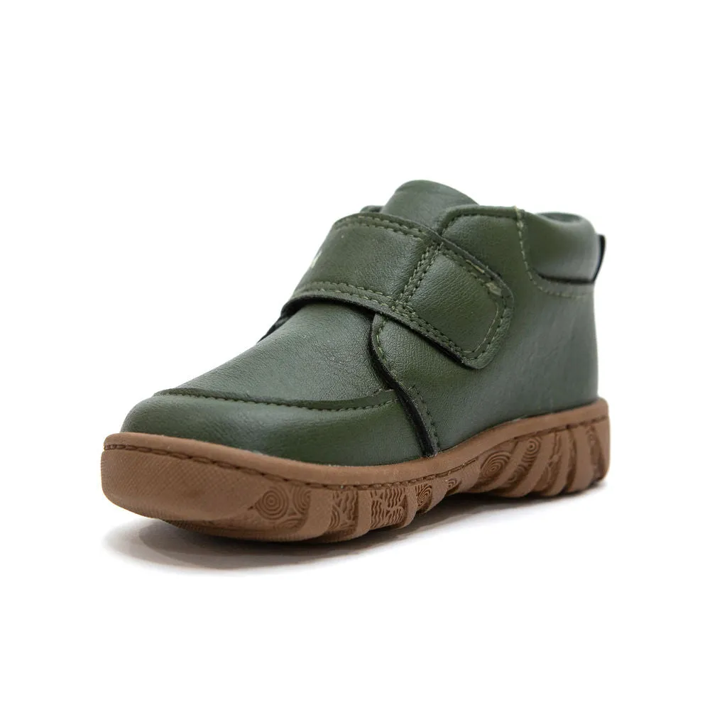 OLLIE green baby and toddler boots