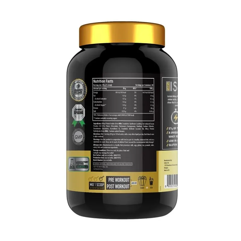 One Science Nutrition (OSN) 100% Iso Gold Whey Protein 2lbs [Grass Fed Whey]- 27g Protein, 5.3g Glutamine, 6.4g BCAA - Blueberry Muffin