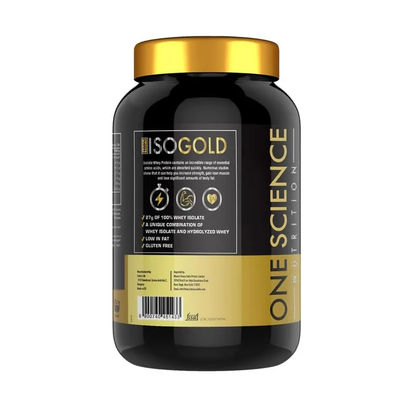 One Science Nutrition (OSN) 100% Iso Gold Whey Protein 2lbs [Grass Fed Whey]- 27g Protein, 5.3g Glutamine, 6.4g BCAA - Blueberry Muffin