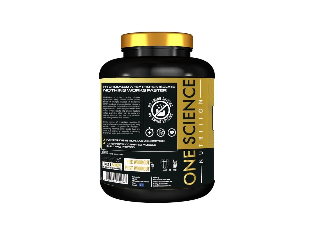 One Science Nutrition (OSN) HYDRO GOLD Protein Powder- 5lbs | Hydrolyzed Whey for easy digestion | highly-refined and low-calorie protein | 26g Isolate Protein 5.5g BCAA - Chocolate Milk Shake