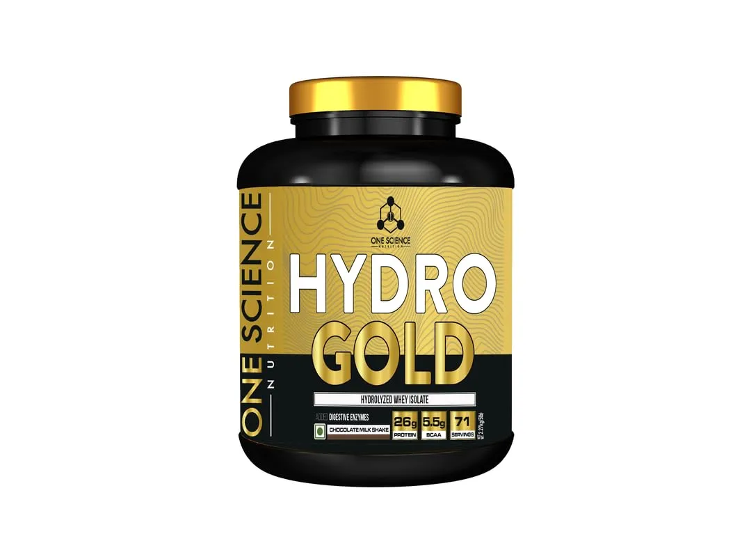 One Science Nutrition (OSN) HYDRO GOLD Protein Powder- 5lbs | Hydrolyzed Whey for easy digestion | highly-refined and low-calorie protein | 26g Isolate Protein 5.5g BCAA - Chocolate Milk Shake