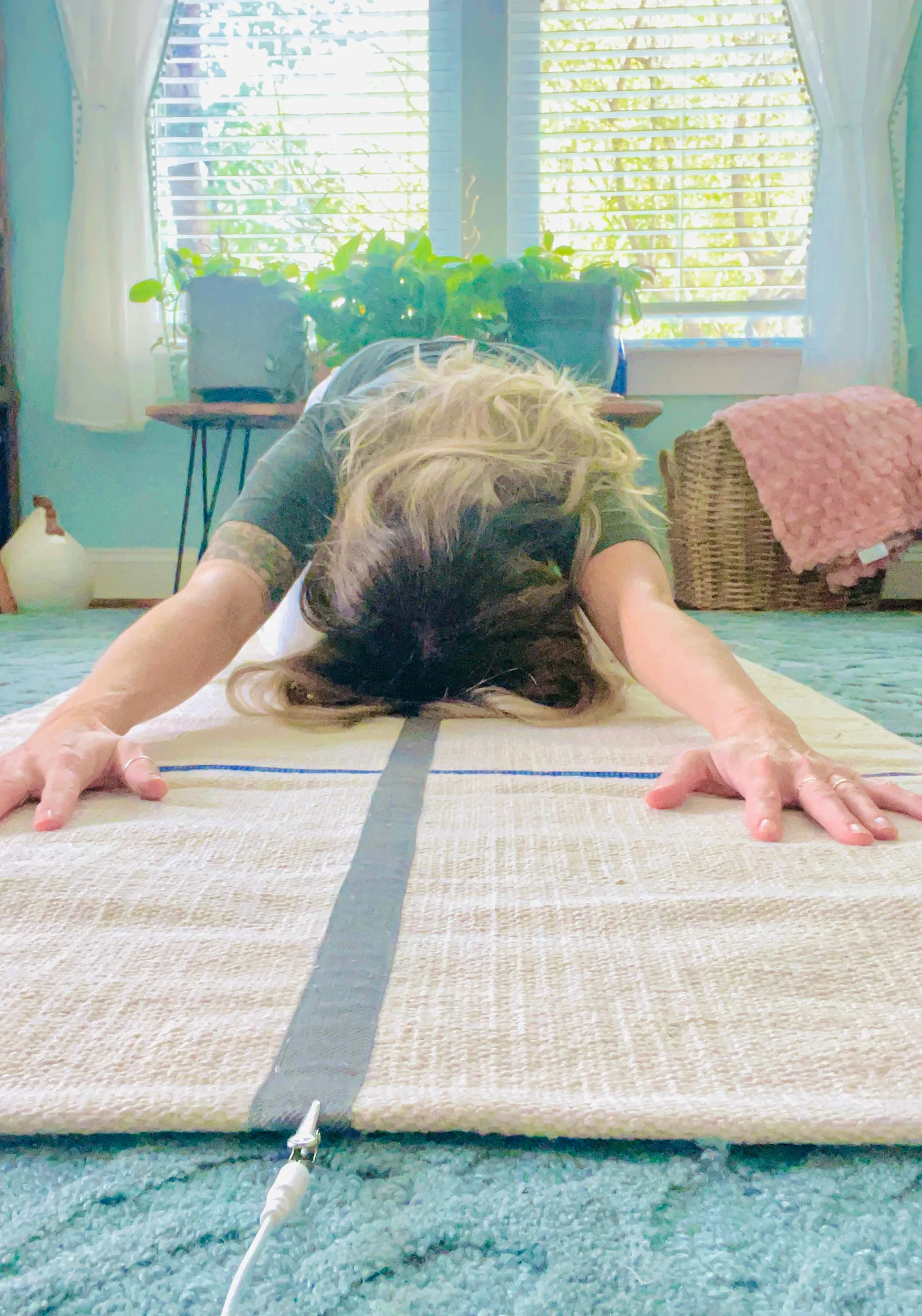 Organic Yoga Mat: all natural indoor & outdoor grounding