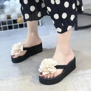 Outer Wear Flat Beach Shoes Flower Sandals