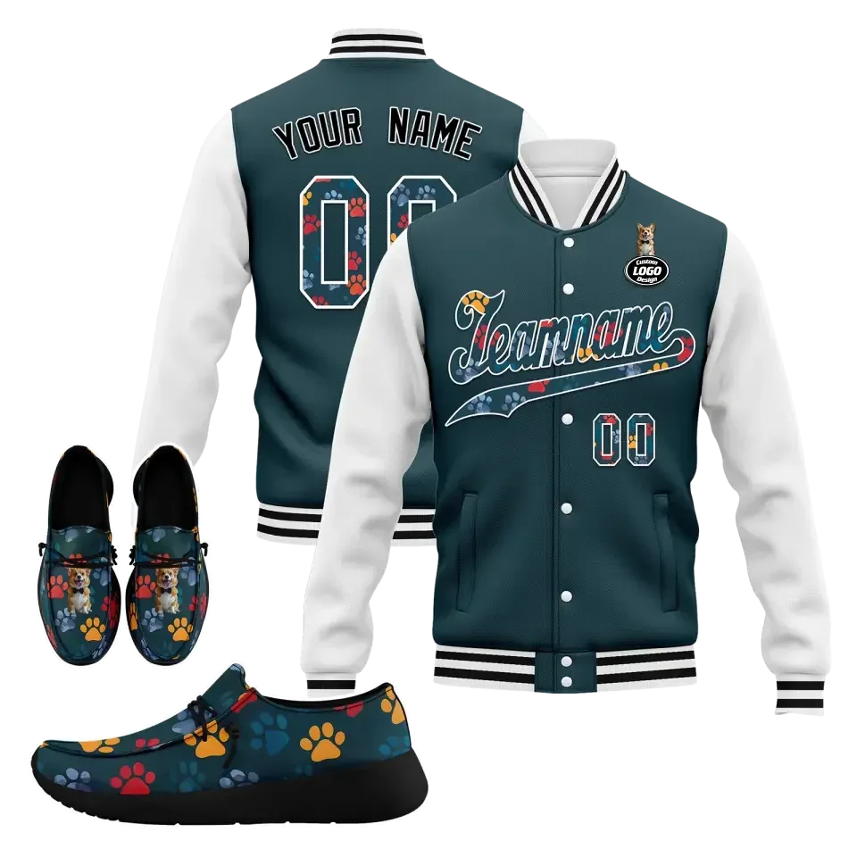 Personalized Pets Design Combo Offer, Custom Dog , Cat Jacket and Shoes,  Unisex for Men and Women