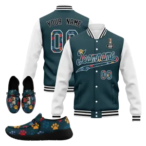 Personalized Pets Design Combo Offer, Custom Dog , Cat Jacket and Shoes,  Unisex for Men and Women