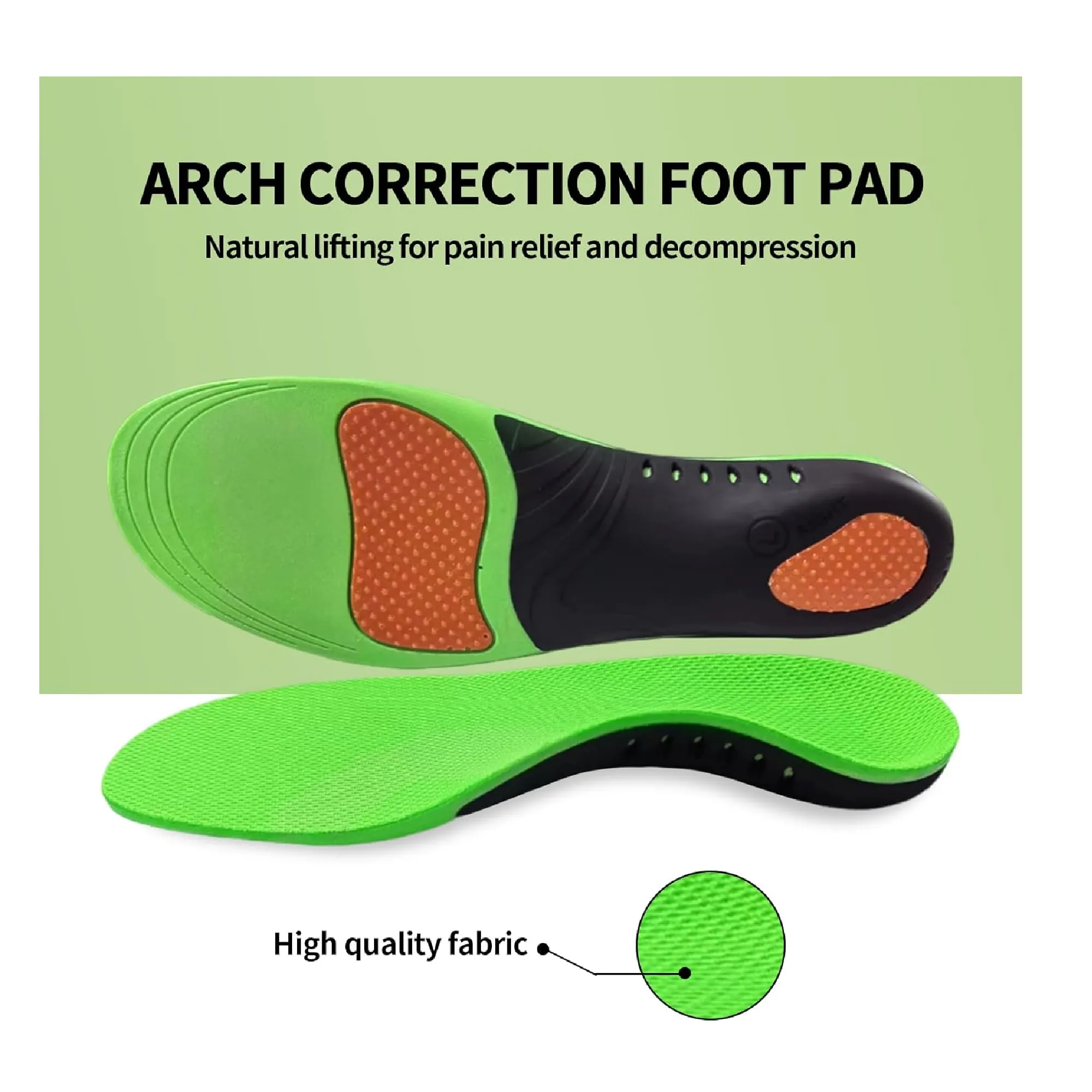 Plantar Fasciitis Insoles, Heavy Duty Support Pain Relief Orthotics, High Arch Support Insoles Comfort Gel for Men Women