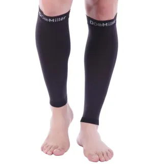 Premium Calf Compression Sleeve 15-20 mmHg BLACK by Doc Miller