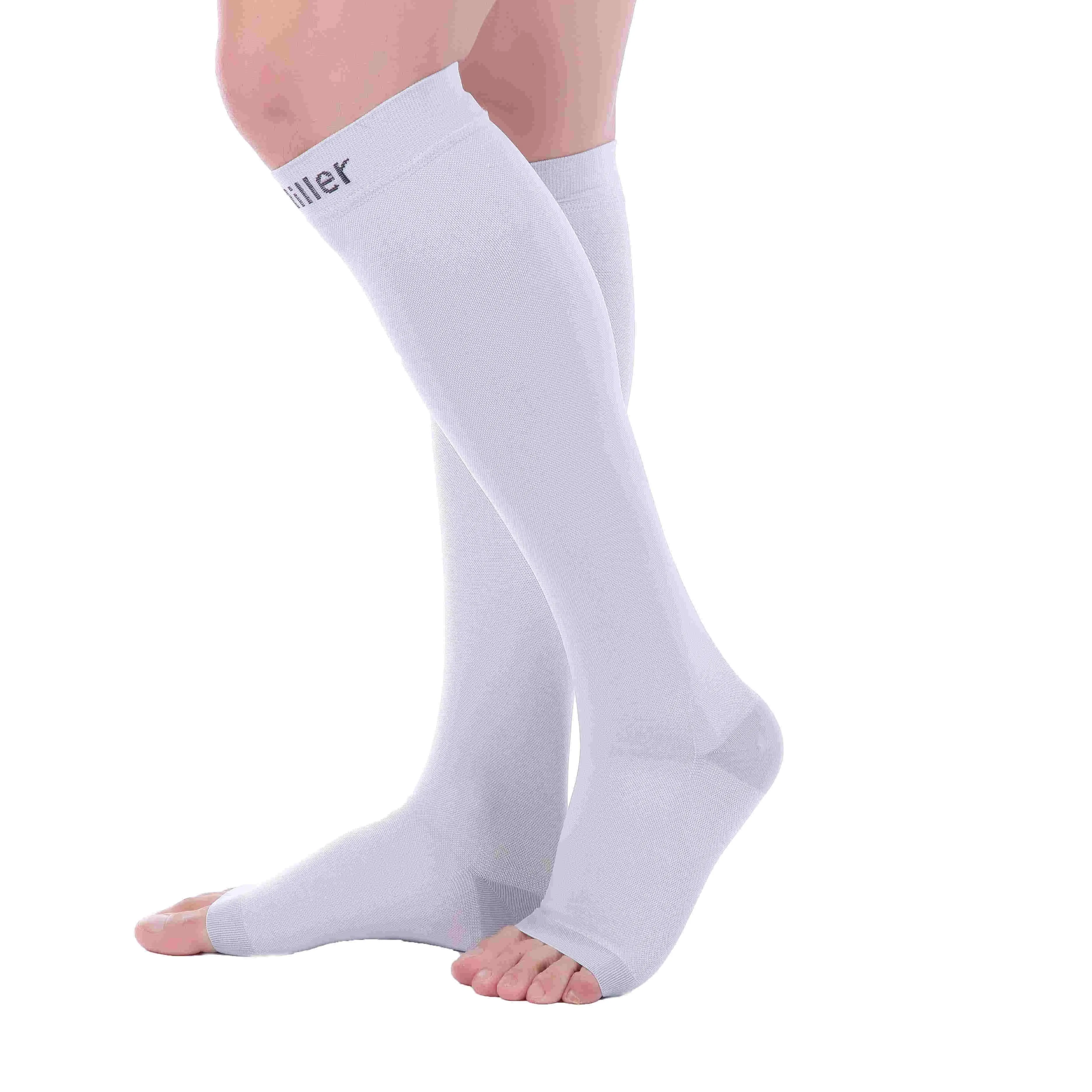 Premium Calf Compression Sleeve 15-20 mmHg GRAY by Doc Miller