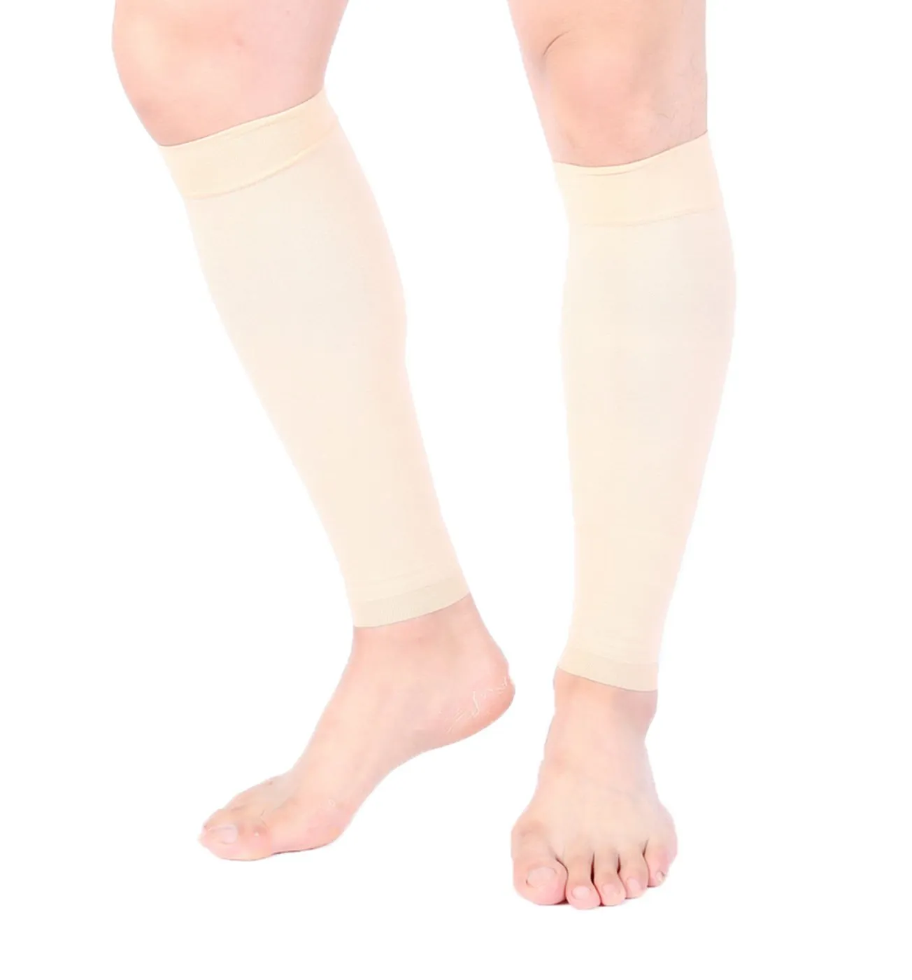 Premium Calf Compression Sleeve 15-20 mmHg PALE SKIN by Doc Miller