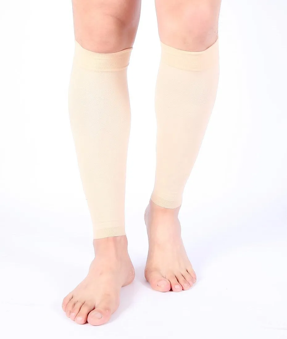 Premium Calf Compression Sleeve 15-20 mmHg PALE SKIN by Doc Miller