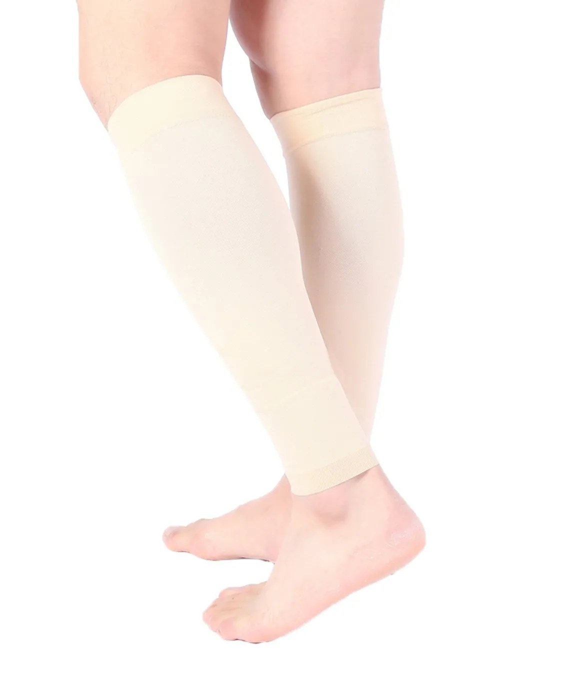 Premium Calf Compression Sleeve 15-20 mmHg PALE SKIN by Doc Miller