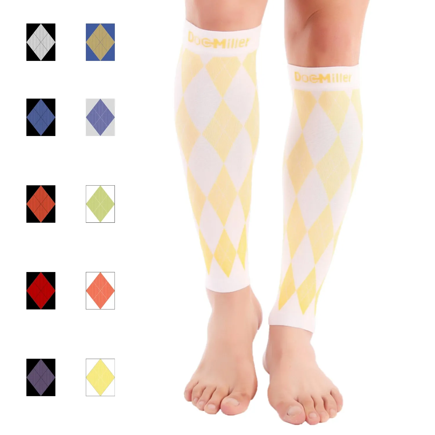 Premium Calf Compression Sleeve 20-30 mmHg Argyle