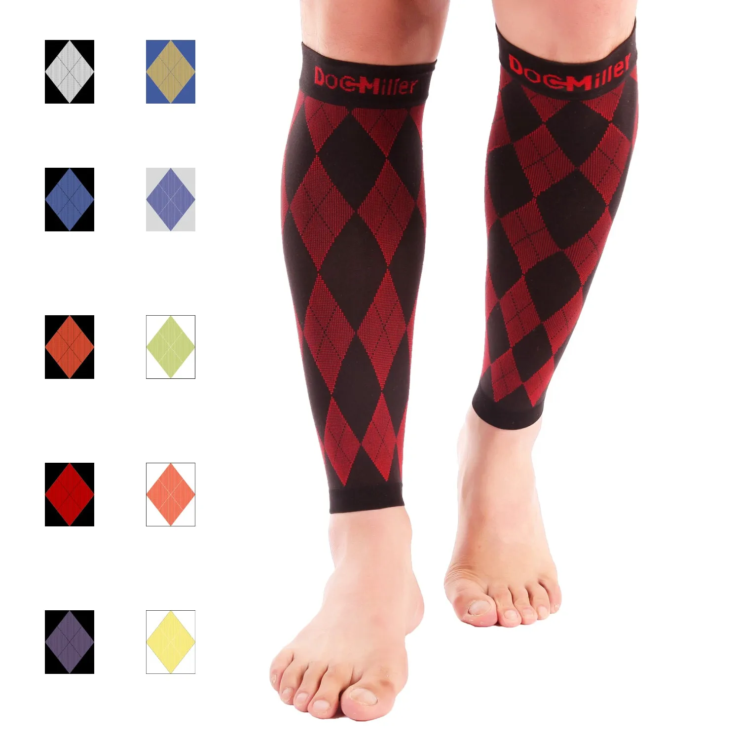 Premium Calf Compression Sleeve 20-30 mmHg Argyle