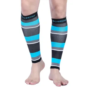 Premium Calf Compression Sleeve 20-30 mmHg BLACK/BLUE/GRAY/WHITE by Doc Miller