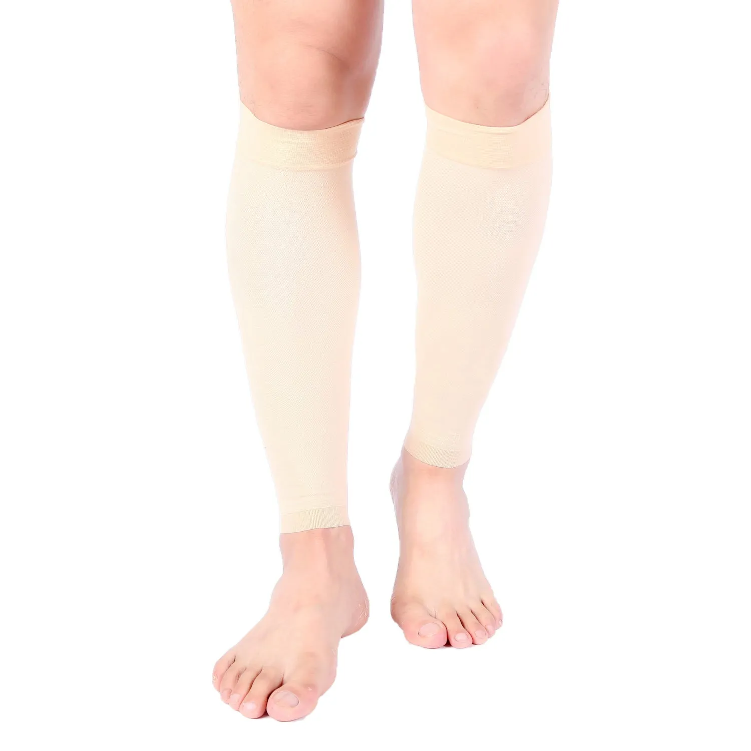 Premium Calf Compression Sleeve 20-30 mmHg PALE SKIN by Doc Miller