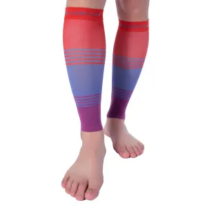 Premium Calf Compression Sleeve 20-30 mmHg RED/BLUE/PURPLE by Doc Miller