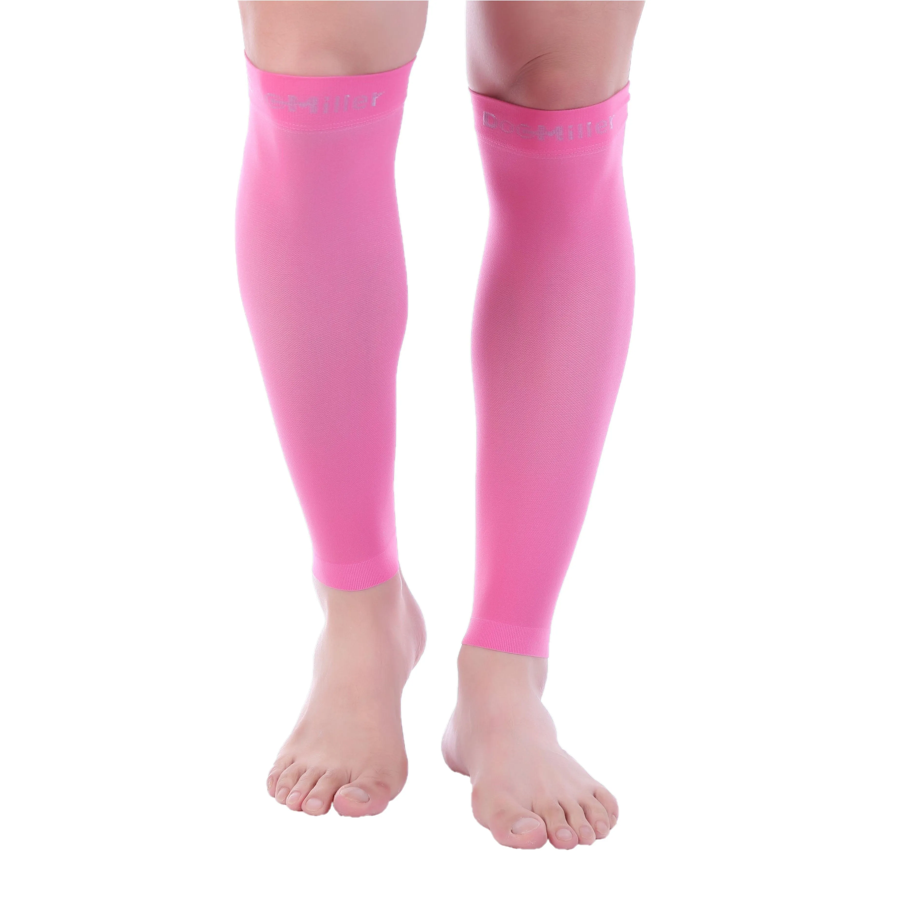 Premium Calf Compression Sleeve 30-40 mmHg PINK by Doc Miller